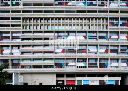 Corbusierhaus appartamento edificio progettato dall architetto Le Corbusier Flatowallee Charlottenburg-Wilmersdorf Berlino Germania Eur Foto Stock