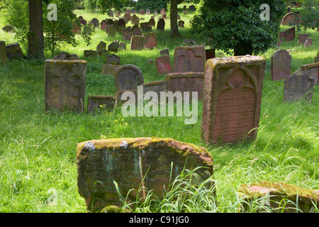 Cimitero ebraico Heiliger sabbia, Worm, Hesse renana, Renania-Palatinato, Germania, Europa Foto Stock