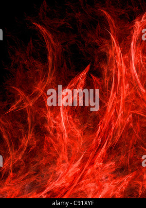 Rosso fuoco sfondo Foto Stock