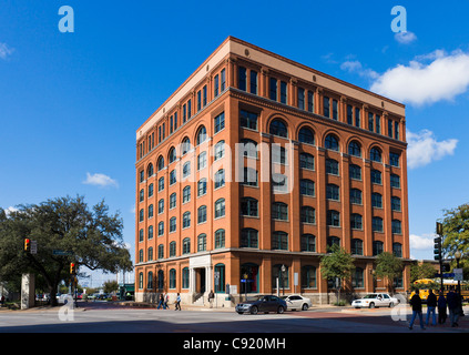 Il Texas Schoolbook depositario da cui Lee Harvey Oswald shot Presidente Kennedy, Elm St, Dealey Plaza, Dallas, Texas, Stati Uniti d'America Foto Stock