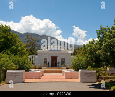 Il monumento di Huguenot e Museo a Franschhoek Sud Africa è dedicato alle influenze culturali che Huguenots hanno Foto Stock