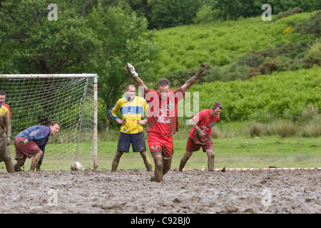 La stravagante palude annuale di Coppa del mondo, tenutasi a a Strachur, Argyll, Scozia Foto Stock