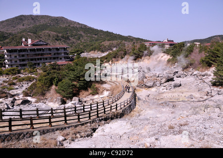 Parco nazionale chiamato Unzen-Amakusa sull isola di Kyushu. Il parco si compone di monte Vulcano Unzen e isole Amakusa e è calda Foto Stock