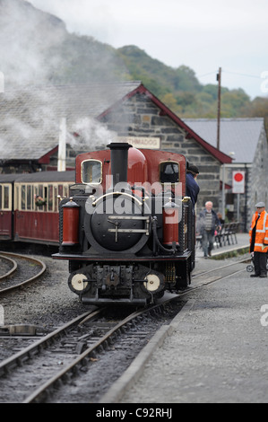 Double Fairlie Dafydd Lloyd George voce un treno per Blaenau Ffestiniog gwynedd north Wales UK Foto Stock