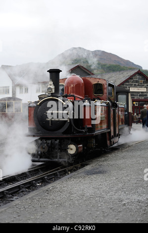 Double Fairlie Dafydd Lloyd George voce un treno per Blaenau Ffestiniog gwynedd north Wales UK Foto Stock