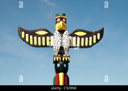 South Bend Popolo di Thunderbird Chinook Nazione Totem Northwest Pacific Coast Foto Stock