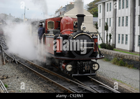 Double Fairlie Dafydd Lloyd George voce un treno per Blaenau Ffestiniog gwynedd north Wales UK Foto Stock