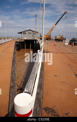 Derby Wharf, Derby, regione di Kimberley, Australia occidentale, Australia Foto Stock