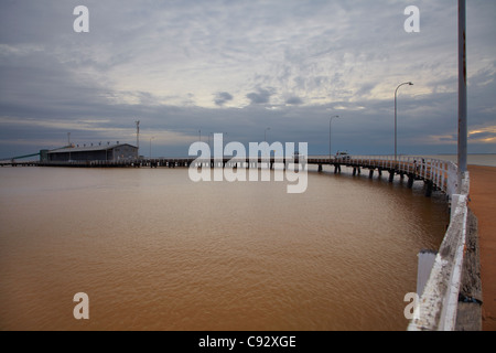 Alta Marea in King Suono e Derby Wharf, Derby, regione di Kimberley, Australia occidentale, Australia Foto Stock