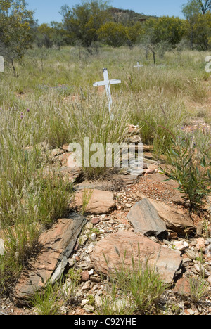 Arltunga fu ufficialmente Australia centrale la prima città nata al di fuori di un Gold Rush che ora è una riserva storica e città fantasma. Foto Stock