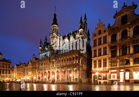 La Maison du Roi (King's House) sul famoso grande posto nel centro della città di Bruxelles, Belgio Foto Stock