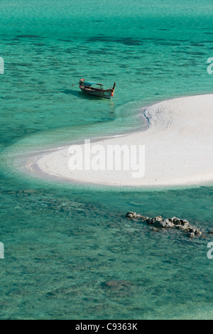 La famosa striscia bianca di sabbia su Ko Lipe,Thailandia Foto Stock