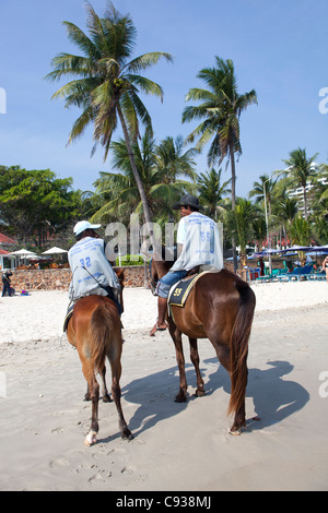 Polizia turistica a cavallo di Hua Hin Tailandia Foto Stock