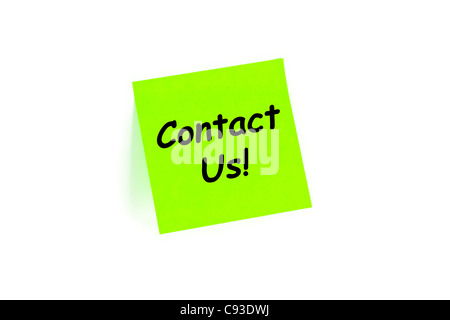 Contattaci concetto isolato su bianco Foto Stock