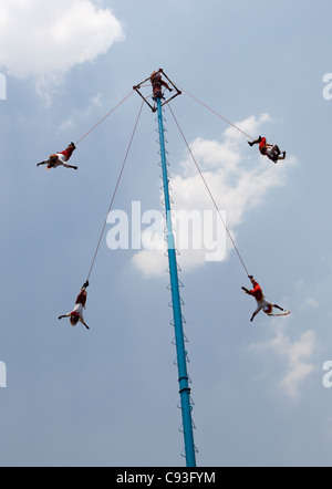 Voladores battenti nel Chapultepec Park Città Del Messico Foto Stock