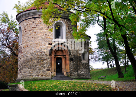 Praga, Repubblica Ceca. La vecchia fortezza di Vysehrad - Rotonda di San Martino (Rotunda sv. Martina) romanico - fine 11thC Foto Stock