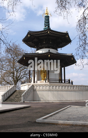 Pagoda della Pace Battersea Park London Primavera 2010 Foto Stock