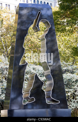 Korean War Memorial in Battery Park di New York City il soldato universale Foto Stock