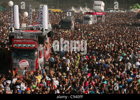 Love Parade 2010 a Duisburg, Renania settentrionale-Vestfalia (Germania). Foto Stock