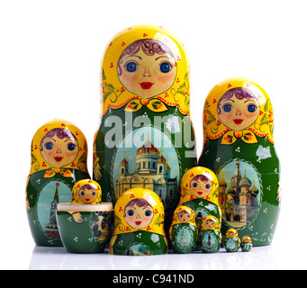 Matrioska russa - Bambole nidificati Foto Stock