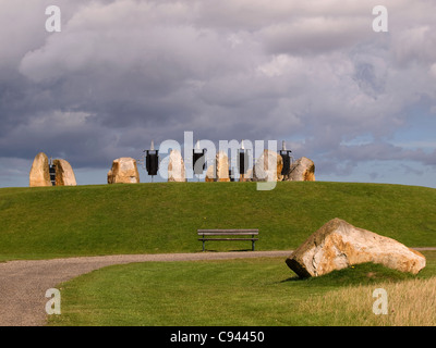 Cerchio di pietre Herrington Country Park Sunderland Tyne & Wear England Regno Unito Foto Stock