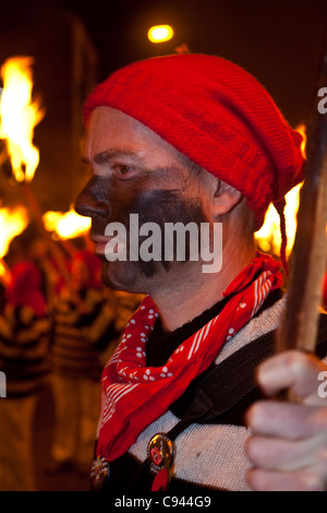 Guy Fawkes (falò) notte, Lewes, Sussex England 2011 Foto Stock