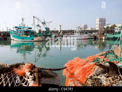 Bassin de la Manche, porto di pescatori di Le Havre, porto e città patrimonio mondiale Unesco sulla Senna estuario in Normandia, Francia Foto Stock
