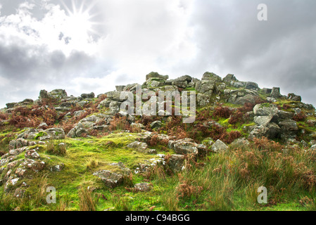 Grondaia Tor Dartmoor Foto Stock