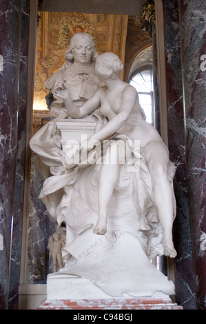 Statua del matematico Pierre de Fermat da Theophile Barrau nel Capitole,Toulouse, Haute-Garonne, Midi- Pyréneés, Occitanie, France le Foto Stock