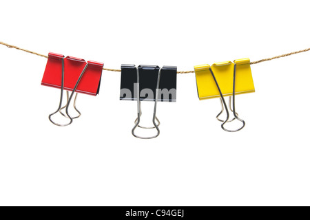 Graffette su una stringa Foto Stock