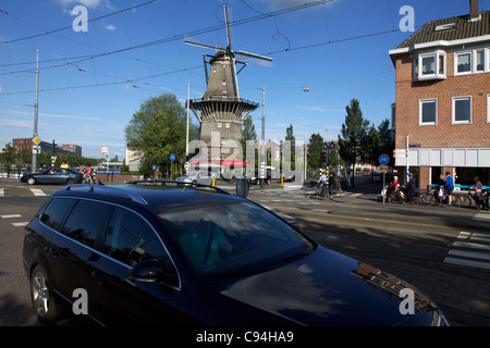 Il mulino a vento di Amsterdam Foto Stock