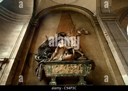 La chiesa di Saint Sulpice, Place St Sulpice, Parigi, Francia Foto Stock