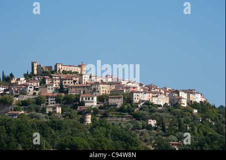 Vista panoramica del villaggio di collina di Callian, PROVENZA, Francia, Foto Stock