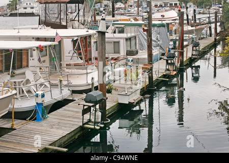 Case galleggianti in Brooklyn New York Foto Stock