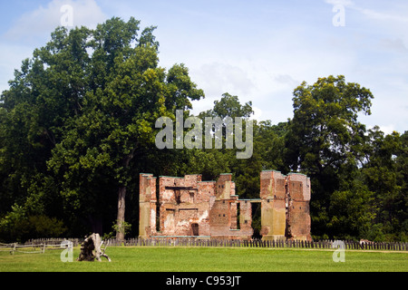 Il Ambler Mansion rovine Jamestown Isola Virginia Foto Stock