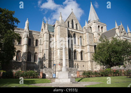 Rochester Cathedral motivi war memorial prato Foto Stock