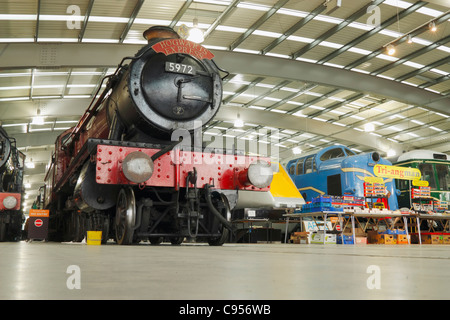 La scuola di Hogwarts Express treno nella National Railway Museum a Shildon, County Durham, England, Regno Unito Foto Stock