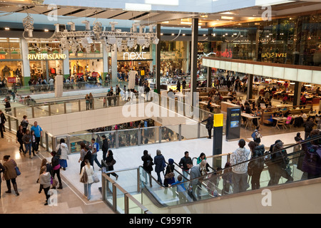 Westfield Stratford; centro commerciale Westfield, Stratford, Londra, Regno Unito Foto Stock