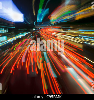 Semaforo di sfocatura del movimento Foto Stock