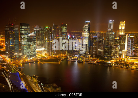 Lo skyline di Singapore Foto Stock