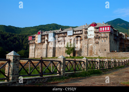 Monastero di Iviron sul Monte Athos, Calcidica, Grecia Foto Stock