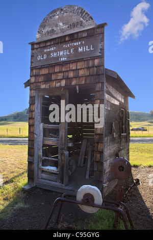 Immagine del vecchio mulino di scandole in Molson, Washington. Foto Stock