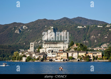 L'Italia, Piemonte, Lago d'Orta, l'Isola di San Giulio Foto Stock