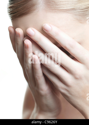Donna Upset. Foto Stock