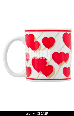 Tazza con i cuori Foto Stock