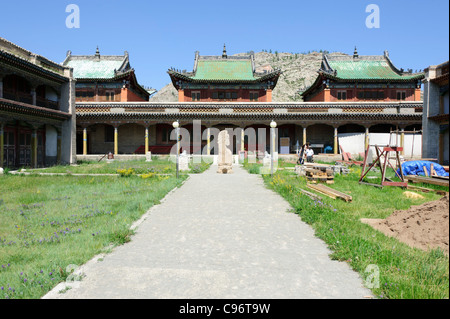 Tempio di Erdene Zuu monastero (khiid) Karakorum, Mongolia. Unesco - Sito Patrimonio dell'umanità. Foto Stock