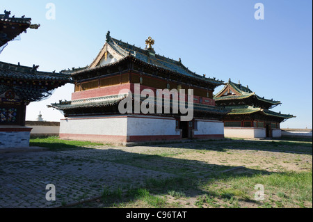 Templi di Erdene Zuu monastero (khiid) Karakorum, Mongolia. Unesco - Sito Patrimonio dell'umanità. Foto Stock