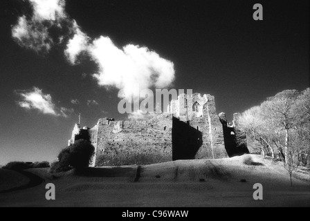 Oystermouth Castle nel piccolo villaggio di Mumbles vicino a Swansea, nel Galles del Sud. Foto Stock