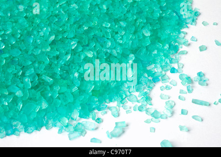 Primo piano di un verde sale da bagno Foto Stock
