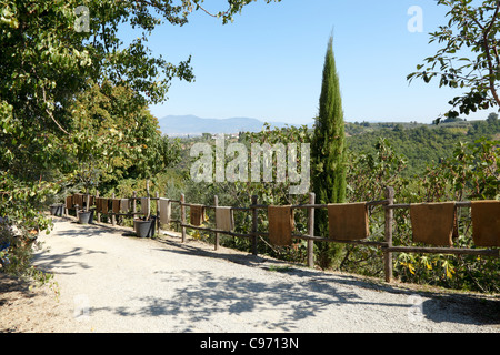 Sacchetti di canapa per frutta Foto Stock